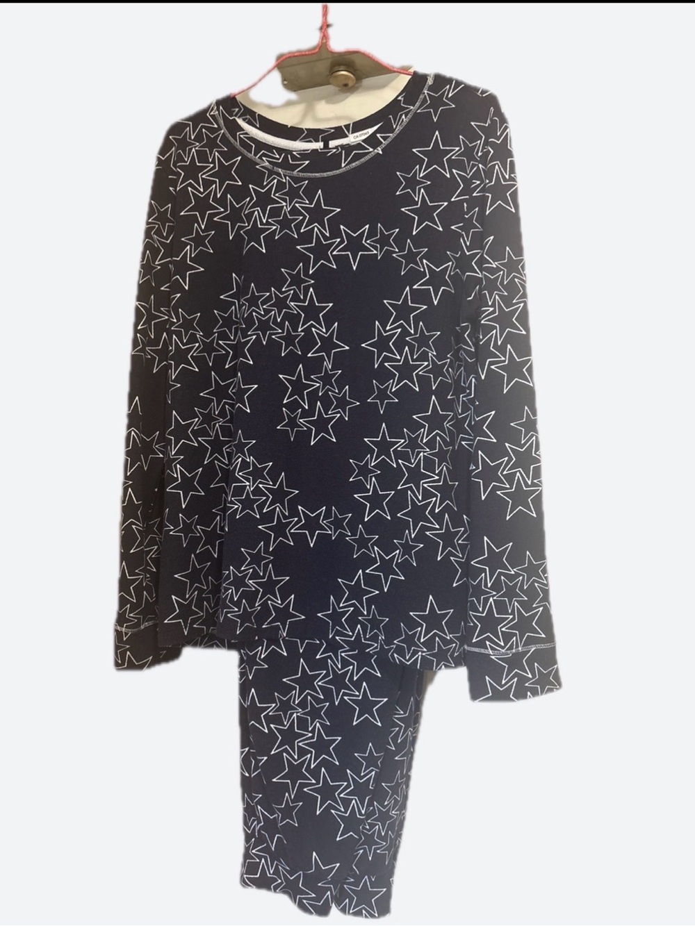Kensie Black Two-Piece Star Print Set